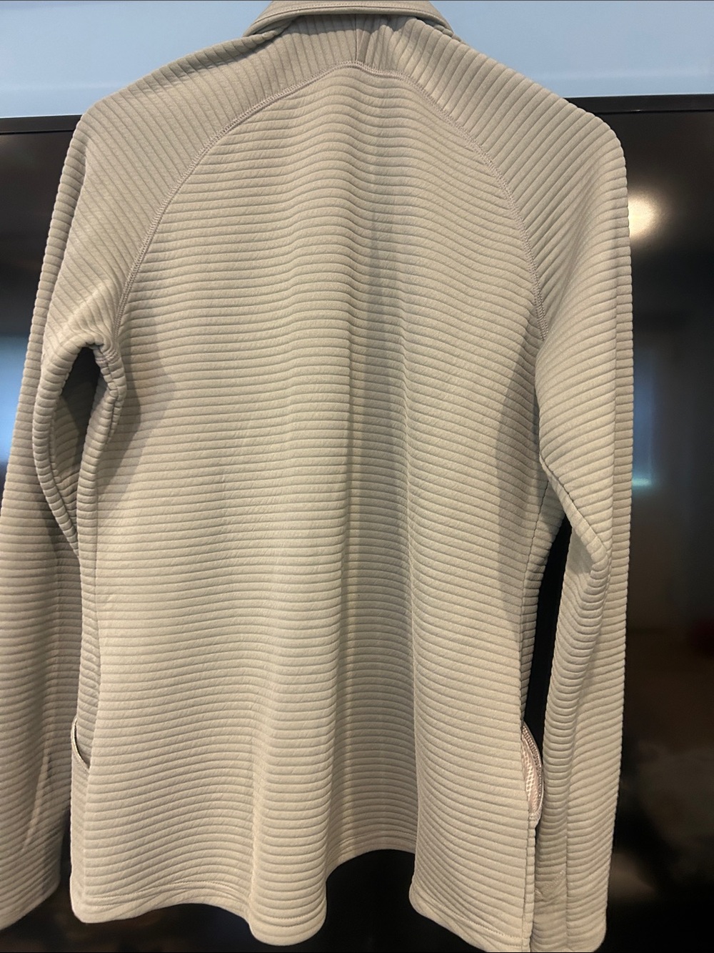 adidas Light Gray Full-Zip Ribbed Jacket - Picture 2 of 3